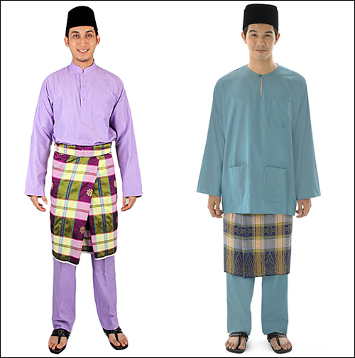 Pakai sampin cara Baju Melayu:
