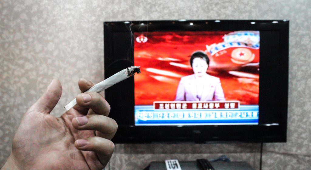 Smoking weed in north korea