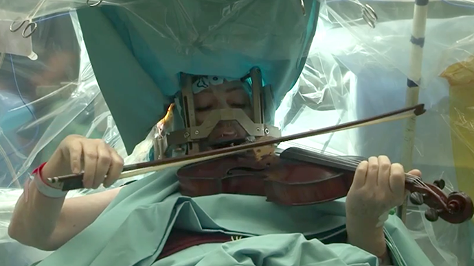 live surgery playing violin