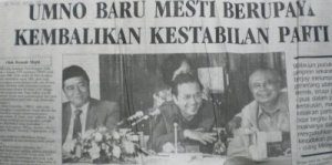Lepas UMNO diharamkan, UMNO Baru ditubuhkan. Imej dari kedahlanie2u.
