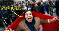 Revolusi Tunisia, di mana rakyat berjaya menggulingkan diktator