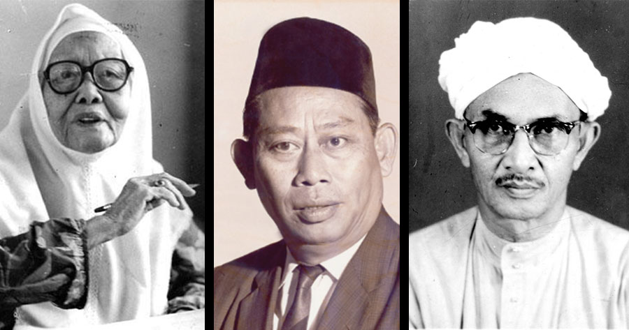 Dari kiri: Ibu Zain, Tun Sardon Jubir dan Hj Ahmad Badawi. Imej dari Kementerian Pengangkutan, Pejabat Tun Abdullah Badawi & Utusan Malaysia.